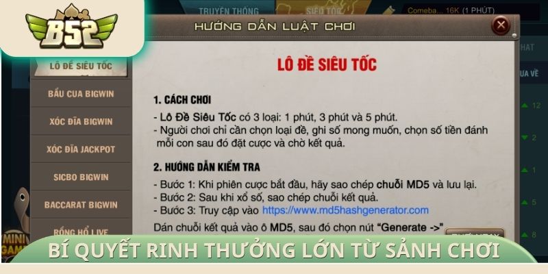 Bí quyết hay rinh thưởng lớn từ sảnh chơi