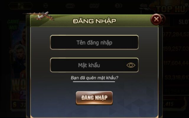 Giao diện đăng nhập b52club