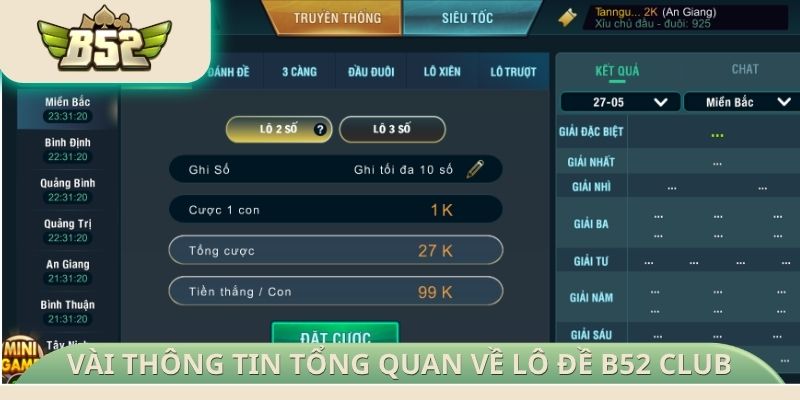 Vài thông tin tổng quan về lô đề B52 Club